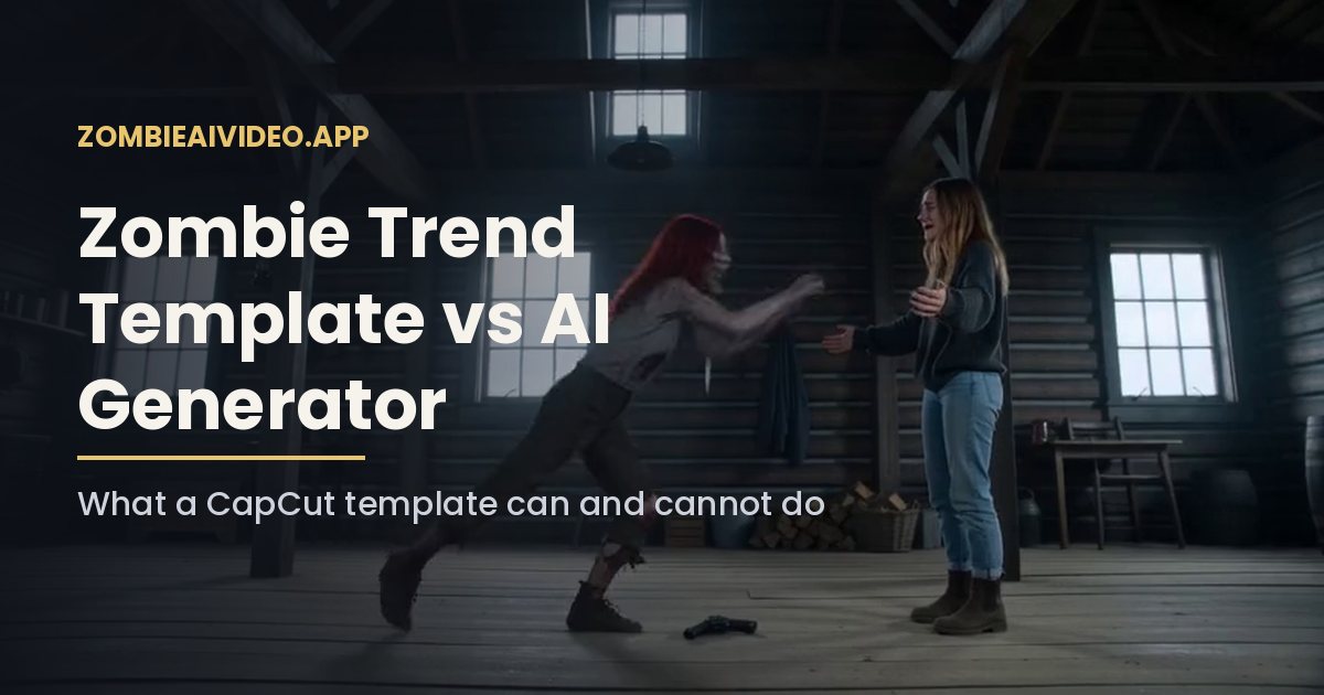 Zombie Trend Template: CapCut vs an AI Generator